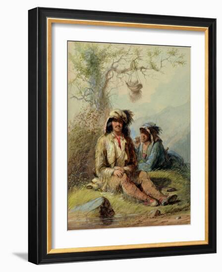 Trappers, 1858-Alfred Jacob Miller-Framed Giclee Print