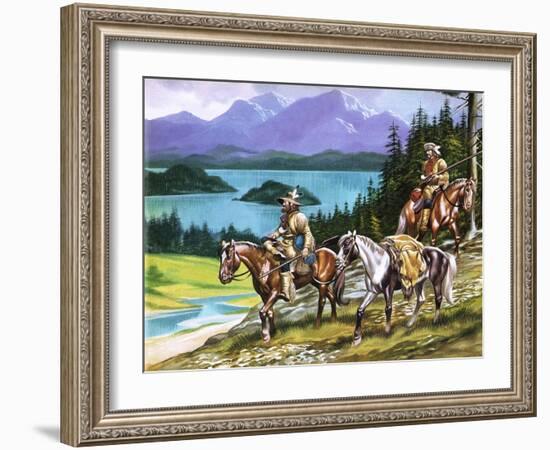Trappers in the Wild West-Ron Embleton-Framed Giclee Print