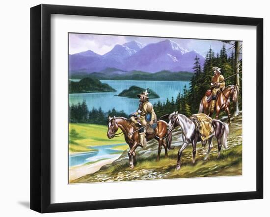 Trappers in the Wild West-Ron Embleton-Framed Giclee Print