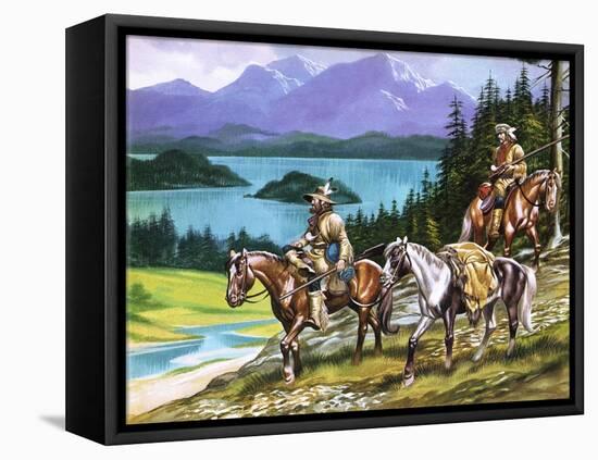Trappers in the Wild West-Ron Embleton-Framed Premier Image Canvas