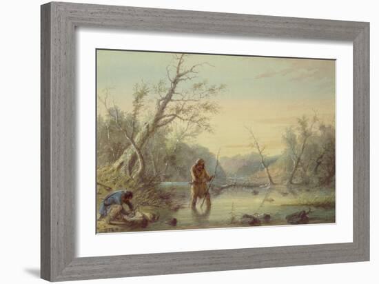 Trapping Beaver, 1858-Alfred Jacob Miller-Framed Giclee Print