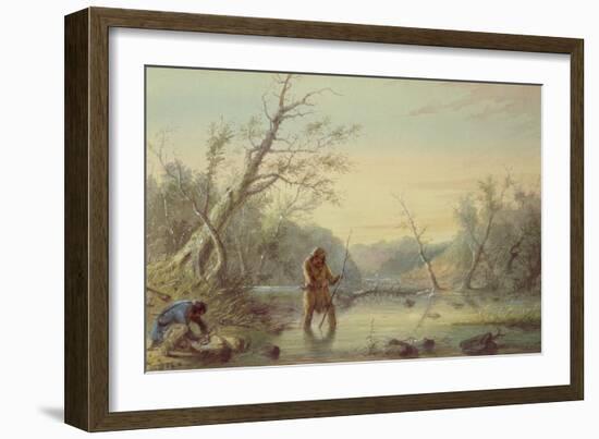 Trapping Beaver, 1858-Alfred Jacob Miller-Framed Giclee Print