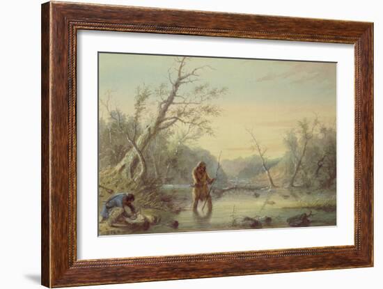 Trapping Beaver, 1858-Alfred Jacob Miller-Framed Giclee Print