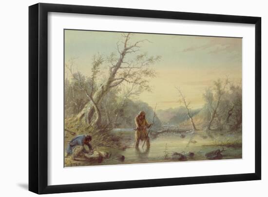 Trapping Beaver, 1858-Alfred Jacob Miller-Framed Giclee Print