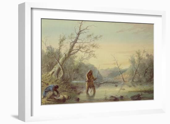 Trapping Beaver, 1858-Alfred Jacob Miller-Framed Giclee Print