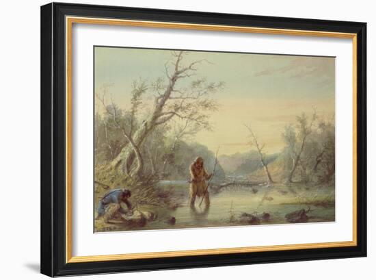 Trapping Beaver, 1858-Alfred Jacob Miller-Framed Giclee Print