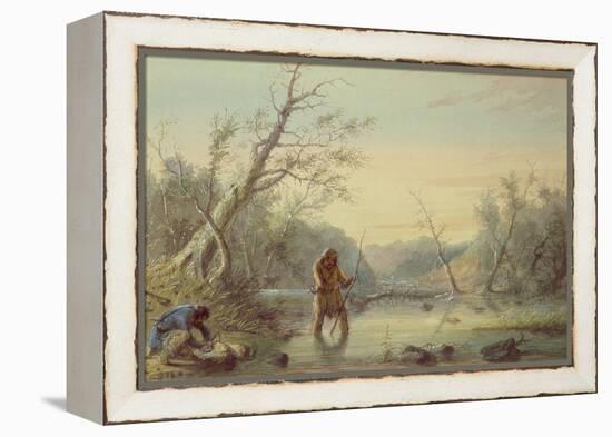 Trapping Beaver, 1858-Alfred Jacob Miller-Framed Premier Image Canvas