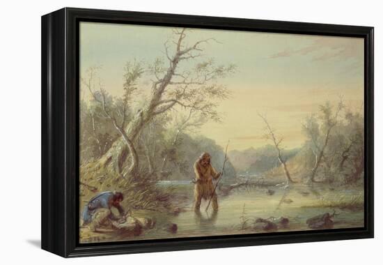 Trapping Beaver, 1858-Alfred Jacob Miller-Framed Premier Image Canvas