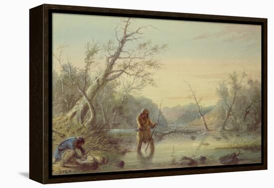 Trapping Beaver, 1858-Alfred Jacob Miller-Framed Premier Image Canvas