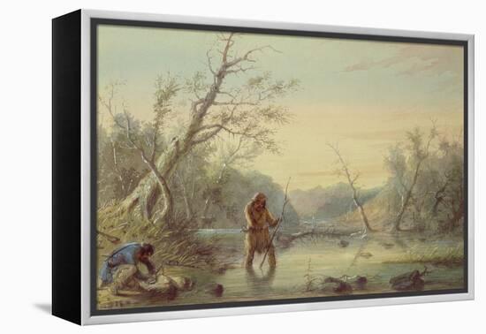 Trapping Beaver, 1858-Alfred Jacob Miller-Framed Premier Image Canvas