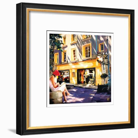 Trattoir Parisienne-Oana Lauric-Framed Art Print