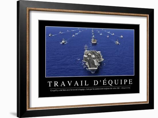 Travail D'Équipe: Citation Et Affiche D'Inspiration Et Motivation-null-Framed Photographic Print