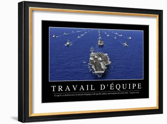 Travail D'Équipe: Citation Et Affiche D'Inspiration Et Motivation-null-Framed Photographic Print