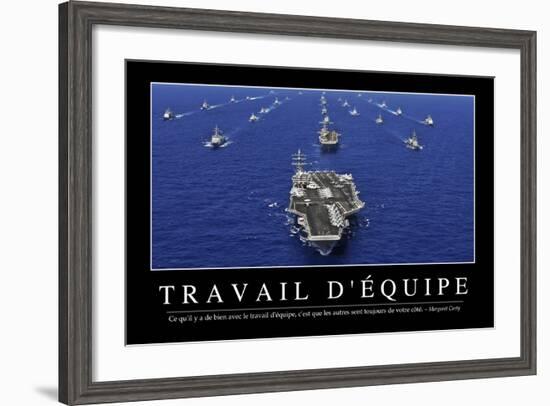 Travail D'Équipe: Citation Et Affiche D'Inspiration Et Motivation-null-Framed Photographic Print