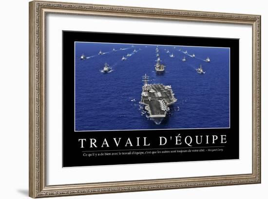 Travail D'Équipe: Citation Et Affiche D'Inspiration Et Motivation-null-Framed Photographic Print