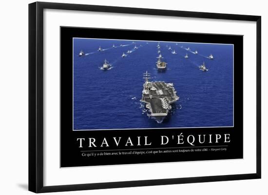 Travail D'Équipe: Citation Et Affiche D'Inspiration Et Motivation-null-Framed Photographic Print