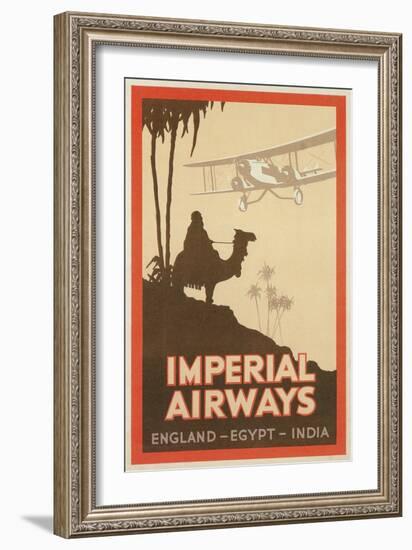 Travdel Poster for Imperial Airways-null-Framed Art Print