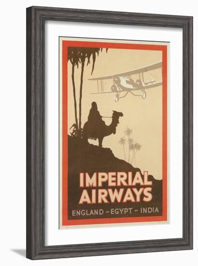 Travdel Poster for Imperial Airways-null-Framed Art Print