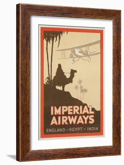 Travdel Poster for Imperial Airways-null-Framed Art Print