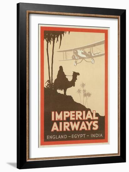 Travdel Poster for Imperial Airways-null-Framed Art Print