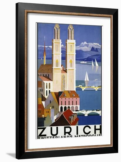 Travel 0280-Vintage Lavoie-Framed Giclee Print