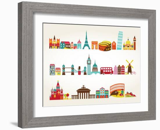 Travel And Tourism Locations-Marish-Framed Art Print