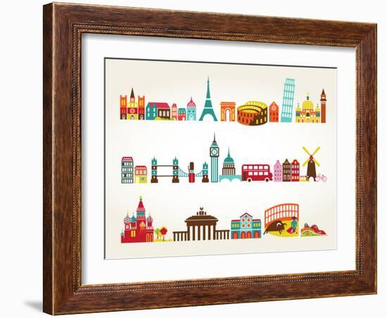 Travel And Tourism Locations-Marish-Framed Art Print