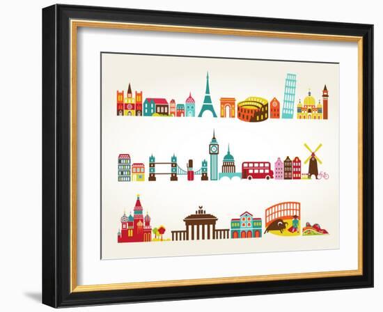 Travel And Tourism Locations-Marish-Framed Art Print