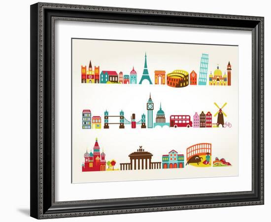 Travel And Tourism Locations-Marish-Framed Art Print