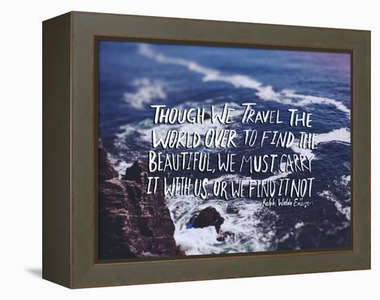 Travel Beautiful-Leah Flores-Framed Stretched Canvas
