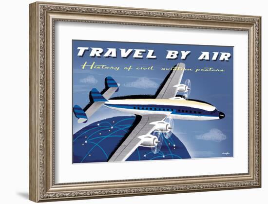 Travel By Air, History of Civil Aviation Posters-Michael Crampton-Framed Art Print