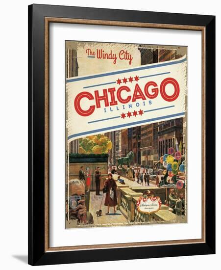 Travel Chicago-null-Framed Giclee Print