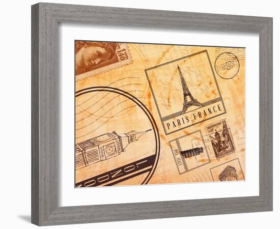 Travel Collage I-SD Graphics Studio-Framed Art Print