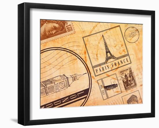 Travel Collage I-SD Graphics Studio-Framed Art Print