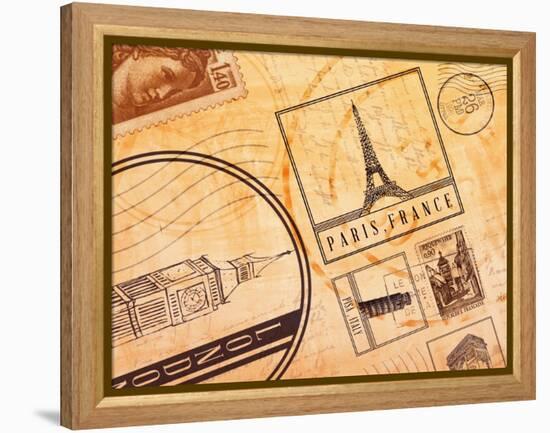 Travel Collage I-SD Graphics Studio-Framed Stretched Canvas