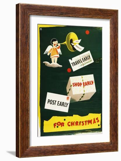 Travel Early, Shop Early, Post Early for Christmas-Hans Arnold Rothholz-Framed Art Print
