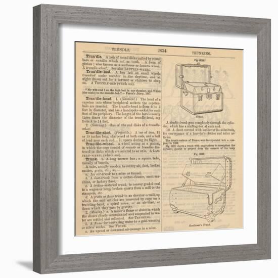 Travel Encyclopedia "Trundle & Trunks"-Piddix-Framed Premium Giclee Print