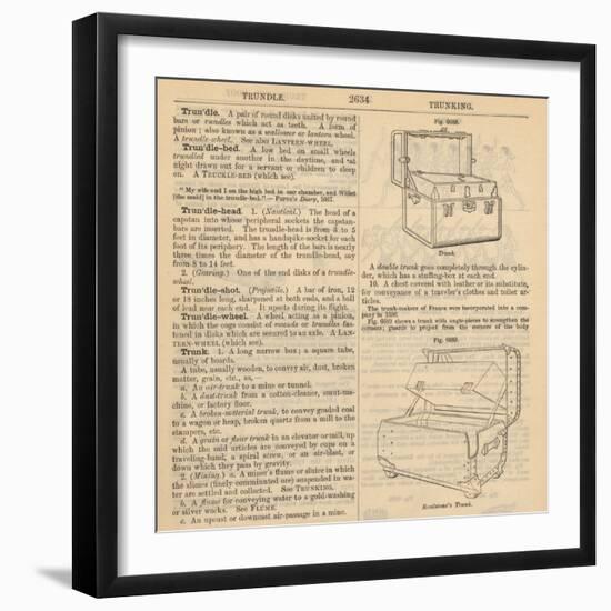 Travel Encyclopedia "Trundle & Trunks"-Piddix-Framed Premium Giclee Print