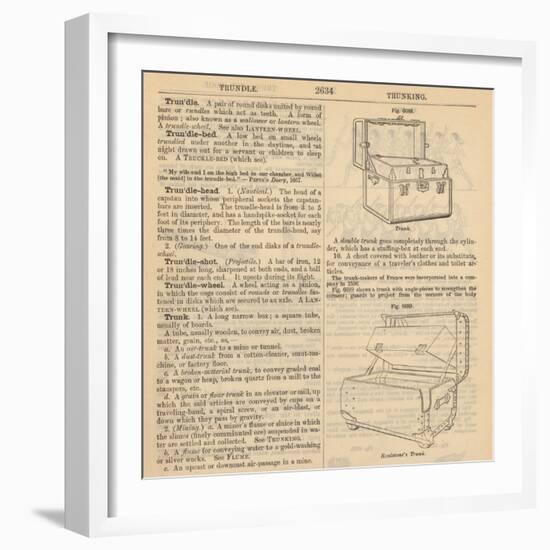 Travel Encyclopedia "Trundle & Trunks"-Piddix-Framed Premium Giclee Print