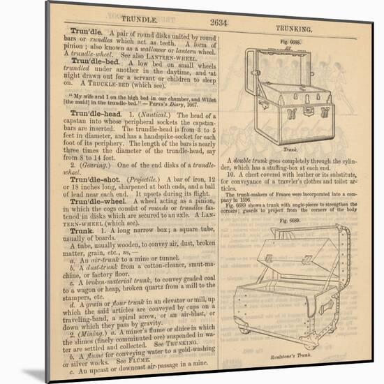 Travel Encyclopedia "Trundle & Trunks"-Piddix-Mounted Art Print