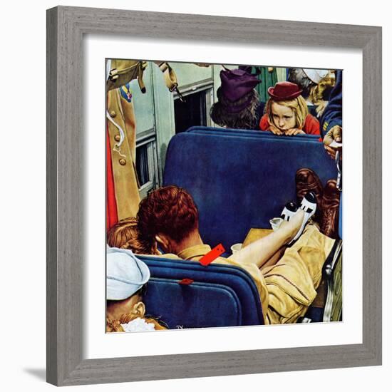 "Travel Experience", August 12,1944-Norman Rockwell-Framed Giclee Print