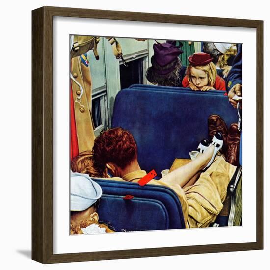 "Travel Experience", August 12,1944-Norman Rockwell-Framed Giclee Print