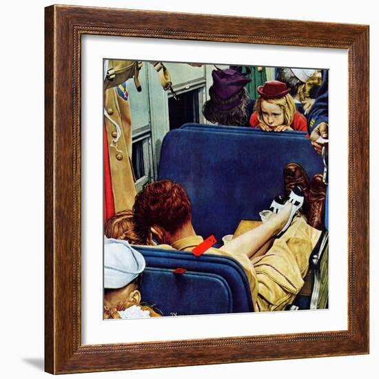 "Travel Experience", August 12,1944-Norman Rockwell-Framed Giclee Print