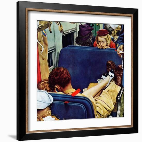 "Travel Experience", August 12,1944-Norman Rockwell-Framed Giclee Print