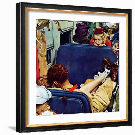 "Travel Experience", August 12,1944-Norman Rockwell-Framed Giclee Print