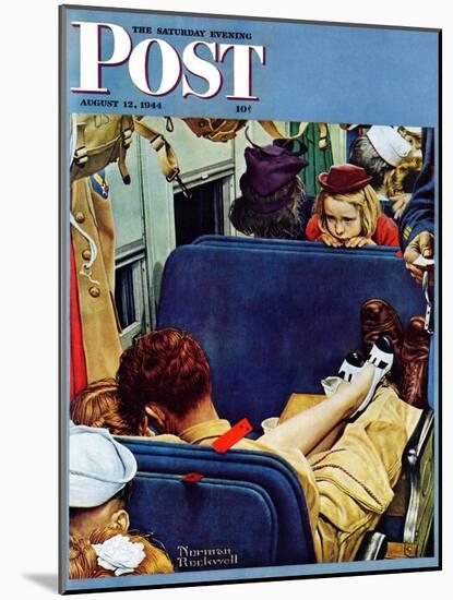 "Travel Experience" Saturday Evening Post Cover, August 12,1944-Norman Rockwell-Mounted Giclee Print