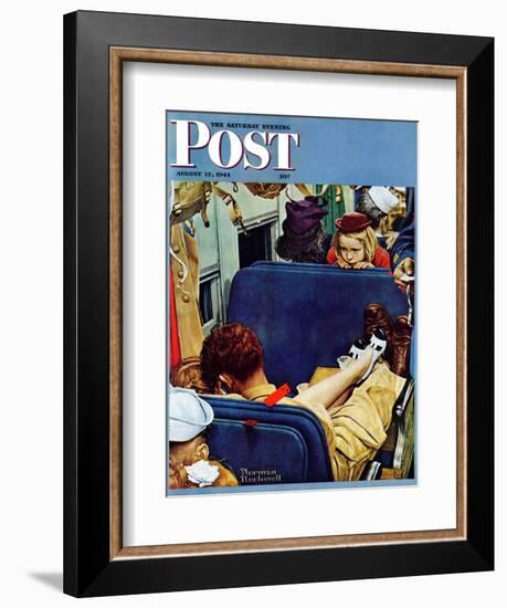 "Travel Experience" Saturday Evening Post Cover, August 12,1944-Norman Rockwell-Framed Giclee Print