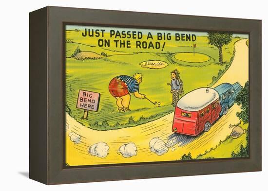 Travel Humor, Cartoon-null-Framed Stretched Canvas