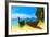 Travel Landscape, Beach With Blue Water And Sky At Summer-SergWSQ-Framed Photographic Print