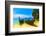 Travel Landscape, Beach With Blue Water And Sky At Summer-SergWSQ-Framed Photographic Print